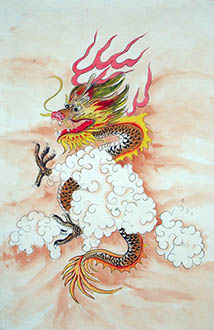 Chinese Dragon Painting,43cm x 65cm,4732006-x