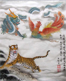 Chinese Dragon Painting,40cm x 50cm,4732028-x