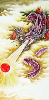 Chinese Dragon Painting,66cm x 130cm,4738037-x