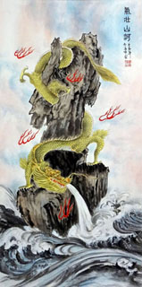 Chinese Dragon Painting,50cm x 100cm,4739014-x
