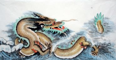 Chinese Dragon Painting,50cm x 100cm,4741001-x