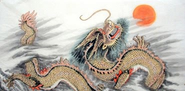 Chinese Dragon Painting,50cm x 100cm,4741003-x