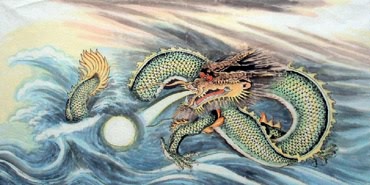 Chinese Dragon Painting,50cm x 100cm,4741004-x