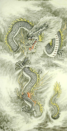Chinese Dragon Painting 4741014, 68cm x 136cm(27〃 x 54〃)