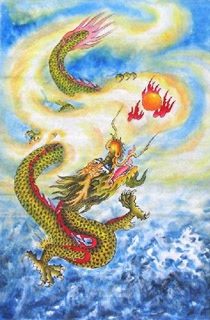 Chinese Dragon Painting,46cm x 70cm,4743002-x