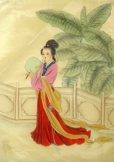 Chinese Dream of the Red Chamber Beauties & Figures Painting,30cm x 40cm,3336042-x