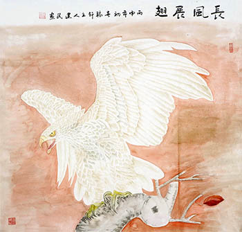 Chinese Eagle Painting,116cm x 116cm,4481040-x