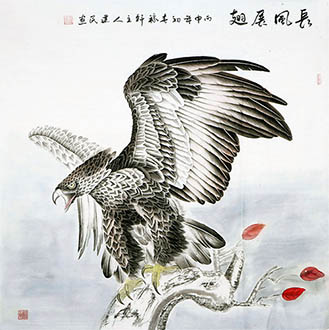 Chinese Eagle Painting,120cm x 120cm,4481043-x
