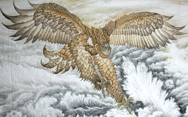 Chinese Eagle Painting,110cm x 175cm,4738014-x
