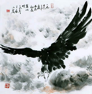 Chinese Eagle Painting,68cm x 68cm,dq41158003-x