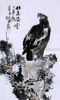 Chinese Eagle Painting,44cm x 68cm,dq41158005-x