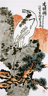 Chinese Eagle Painting,68cm x 136cm,dq41158006-x