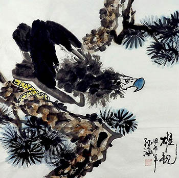 Chinese Eagle Painting,66cm x 66cm,sh41219006-x