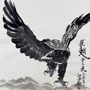 Chinese Eagle Painting,68cm x 68cm,sh41219007-x