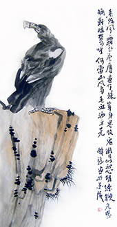 Chinese Eagle Painting,50cm x 100cm,zy41191003-x