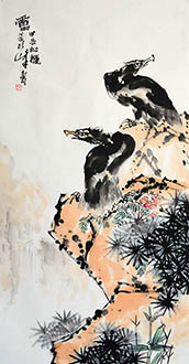Chinese Eagle Painting,50cm x 100cm,zy41191009-x