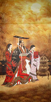 Chinese Emperor & Empress Painting,66cm x 136cm,3537009-x