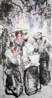 Chinese Ethnic Minority Painting,97cm x 180cm,3447124-x