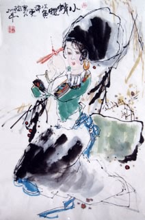 Chinese Ethnic Minority Painting,46cm x 69cm,3538004-x