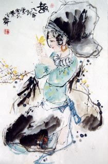 Chinese Ethnic Minority Painting,46cm x 69cm,3538006-x