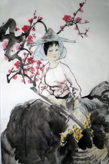 Chinese Ethnic Minority Painting,69cm x 46cm,3812005-x