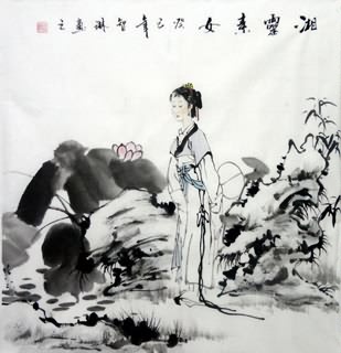 Chinese Ethnic Minority Painting,50cm x 50cm,3813002-x