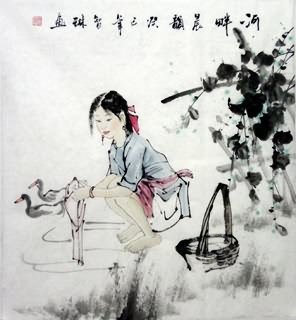 Chinese Ethnic Minority Painting,50cm x 50cm,3813021-x