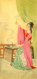Chinese Famous Four Beauties Painting,40cm x 80cm,3336013-x