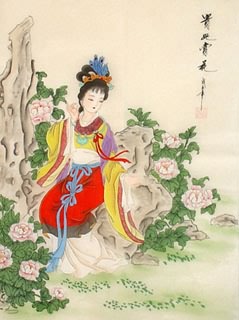 Chinese Famous Four Beauties Painting,40cm x 60cm,3336014-x