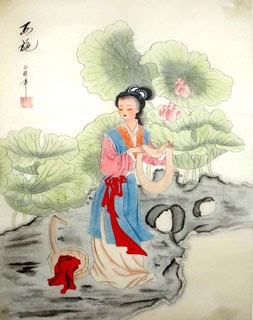 Chinese Famous Four Beauties Painting,45cm x 57cm,3336023-x