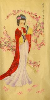 Chinese Famous Four Beauties Painting,40cm x 80cm,3336027-x