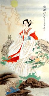 Chinese Famous Four Beauties Painting,60cm x 130cm,3713001-x