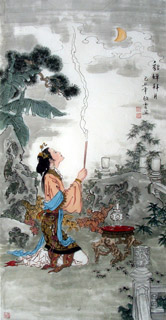 Chinese Famous Four Beauties Painting,69cm x 138cm,3808008-x