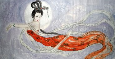 Chinese Flying Apsaras Painting,66cm x 136cm,3348020-x