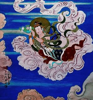 Chinese Flying Apsaras Painting,69cm x 69cm,3533011-x