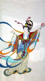 Chinese Flying Apsaras Painting,60cm x 115cm,3773001-x