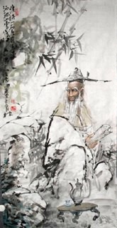 Chinese Gao Shi Play Chess Tea Song Painting,69cm x 138cm,3447096-x