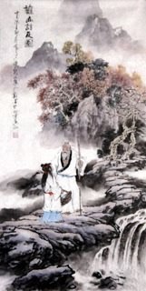 Chinese Gao Shi Play Chess Tea Song Painting,50cm x 100cm,3711029-x