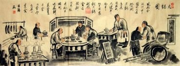 Chinese Genre Painting,50cm x 130cm,3678004-x