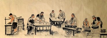 Chinese Genre Painting,50cm x 130cm,3678021-x