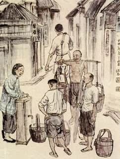 Chinese Genre Painting,69cm x 69cm,3679001-x