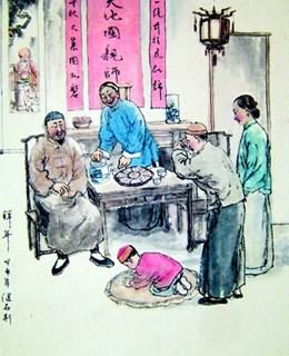 Chinese Genre Painting,69cm x 69cm,3679003-x