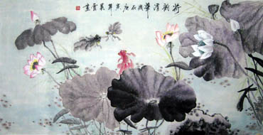 Chinese Goldfish Painting,66cm x 136cm,2370002-x