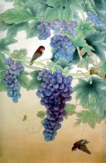 Chinese Grape Painting,45cm x 65cm,2319062-x
