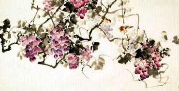Chinese Grape Painting,66cm x 136cm,2322018-x
