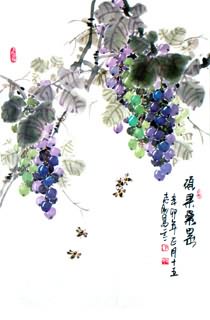 Chinese Grape Painting,50cm x 70cm,2360086-x