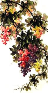Chinese Grape Painting,66cm x 136cm,2397022-x