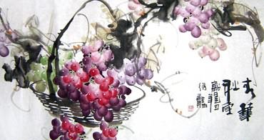 Chinese Grape Painting,50cm x 100cm,2469003-x