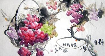 Chinese Grape Painting,50cm x 100cm,2469005-x