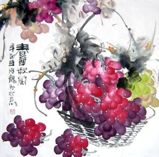 Chinese Grape Painting,66cm x 66cm,2469006-x
